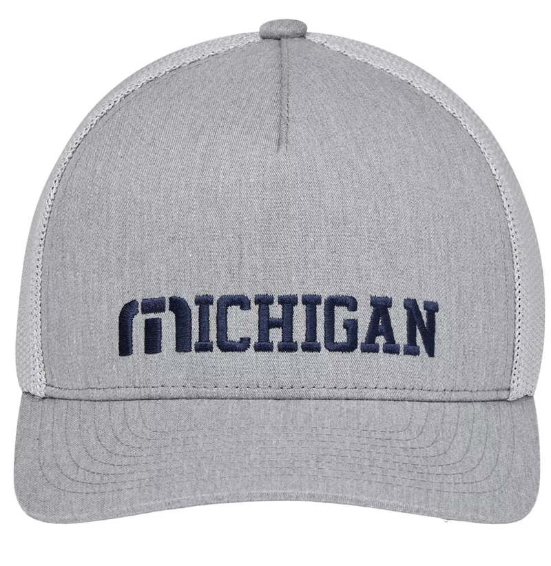 

Мужская кепка для гольфа TravisMathew Fryday 2.0 MI State Fit, цвет Heather Grey