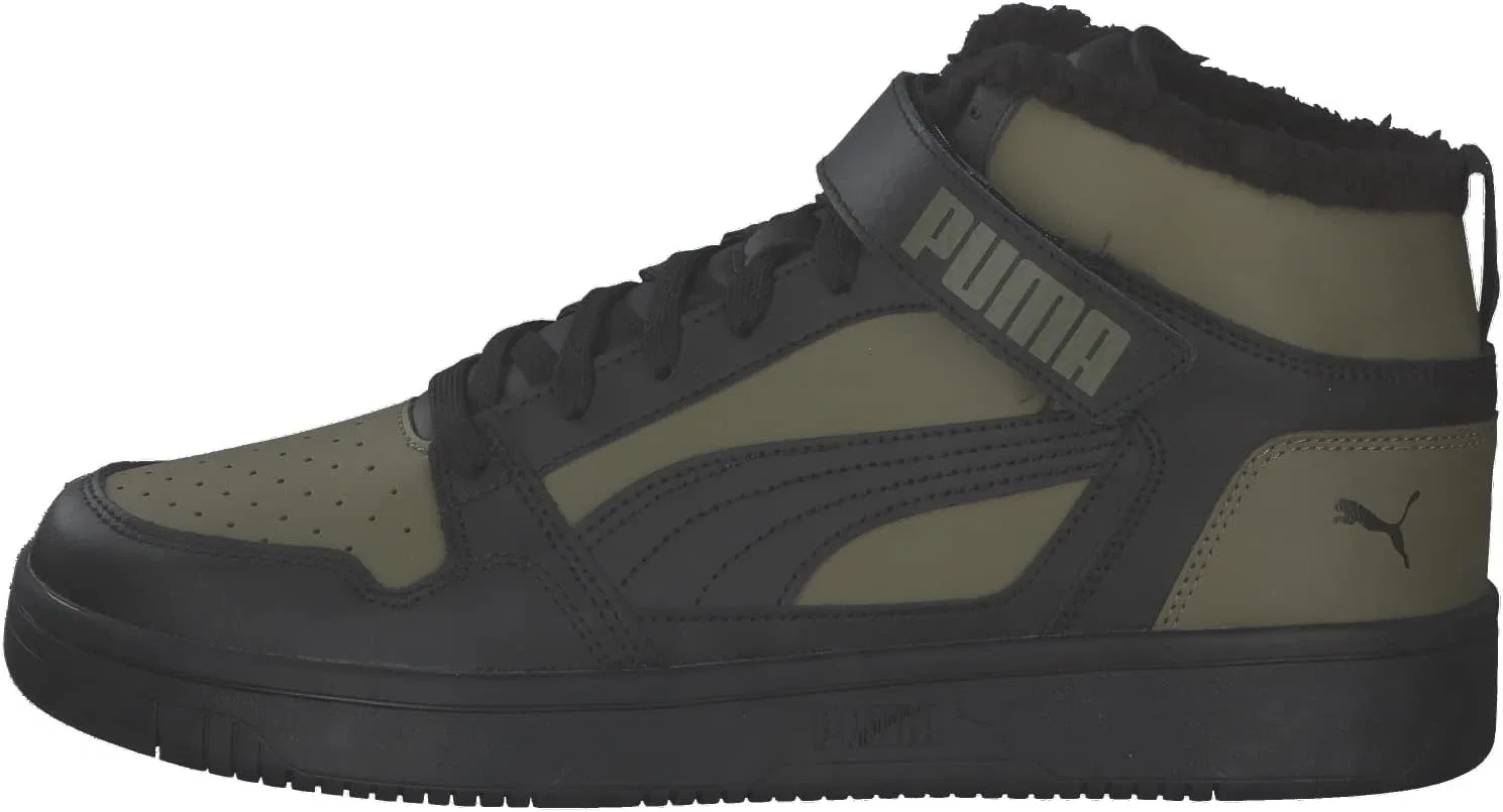 Кроссовки PUMA Unisex Rebound Mid Strap WTR, Burnt Olive Puma Black — фото 2