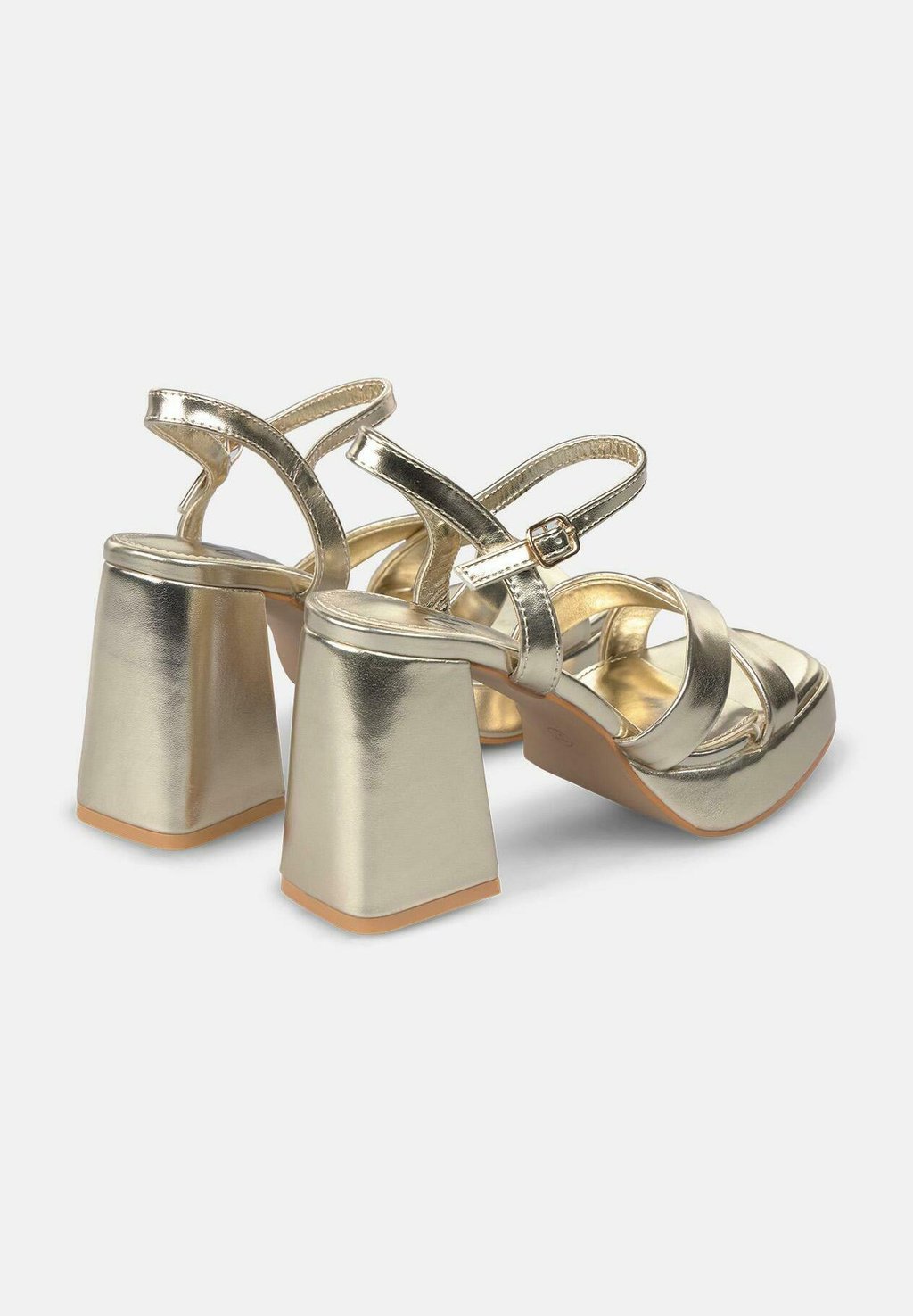 Босоножки на высоком каблуке PUNTERA Y CIERRE CON HEBILLA - Platform sandals Alma Blue, золотой — фото 3
