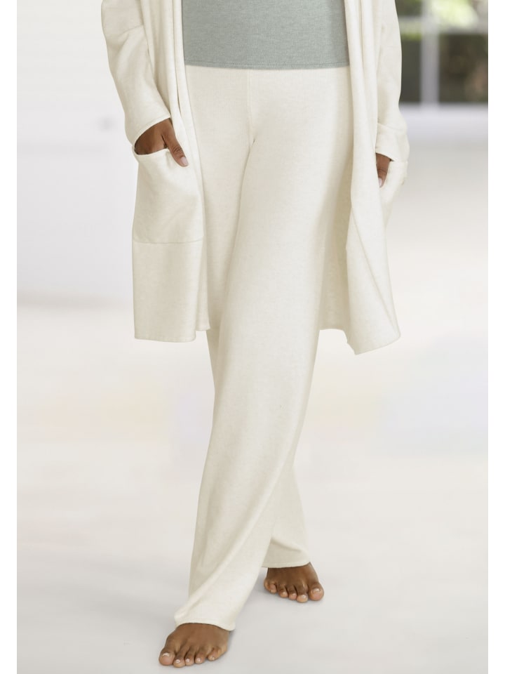 

LASCANA Вязаные брюки кремового цвета