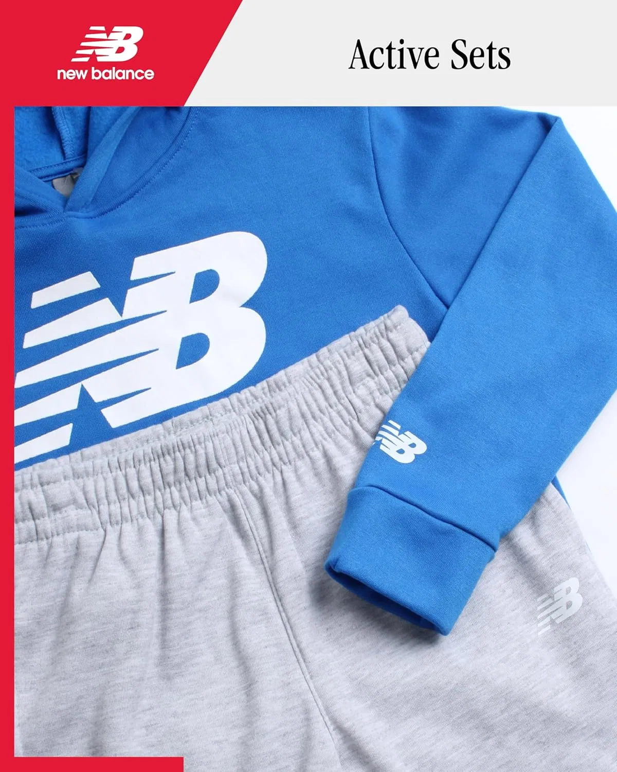 Детский спортивный костюм New Balance, 2 предмета, Blue Grey — фото 2