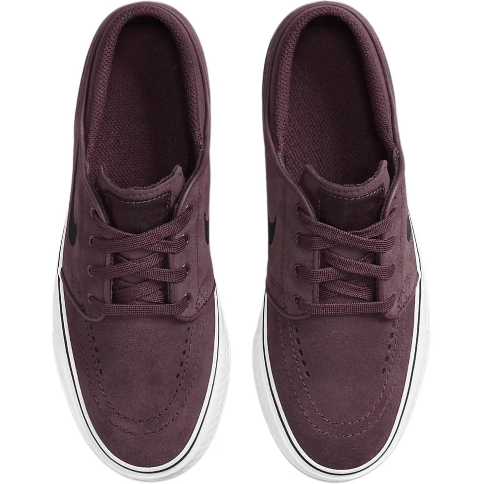 Кроссовки для скейтбординга SB Stefan Janoski Slip Resistant Abrasion Resistant низкие детские Burgundy Nike, Burgundy/Canvas White/Black — фото 4
