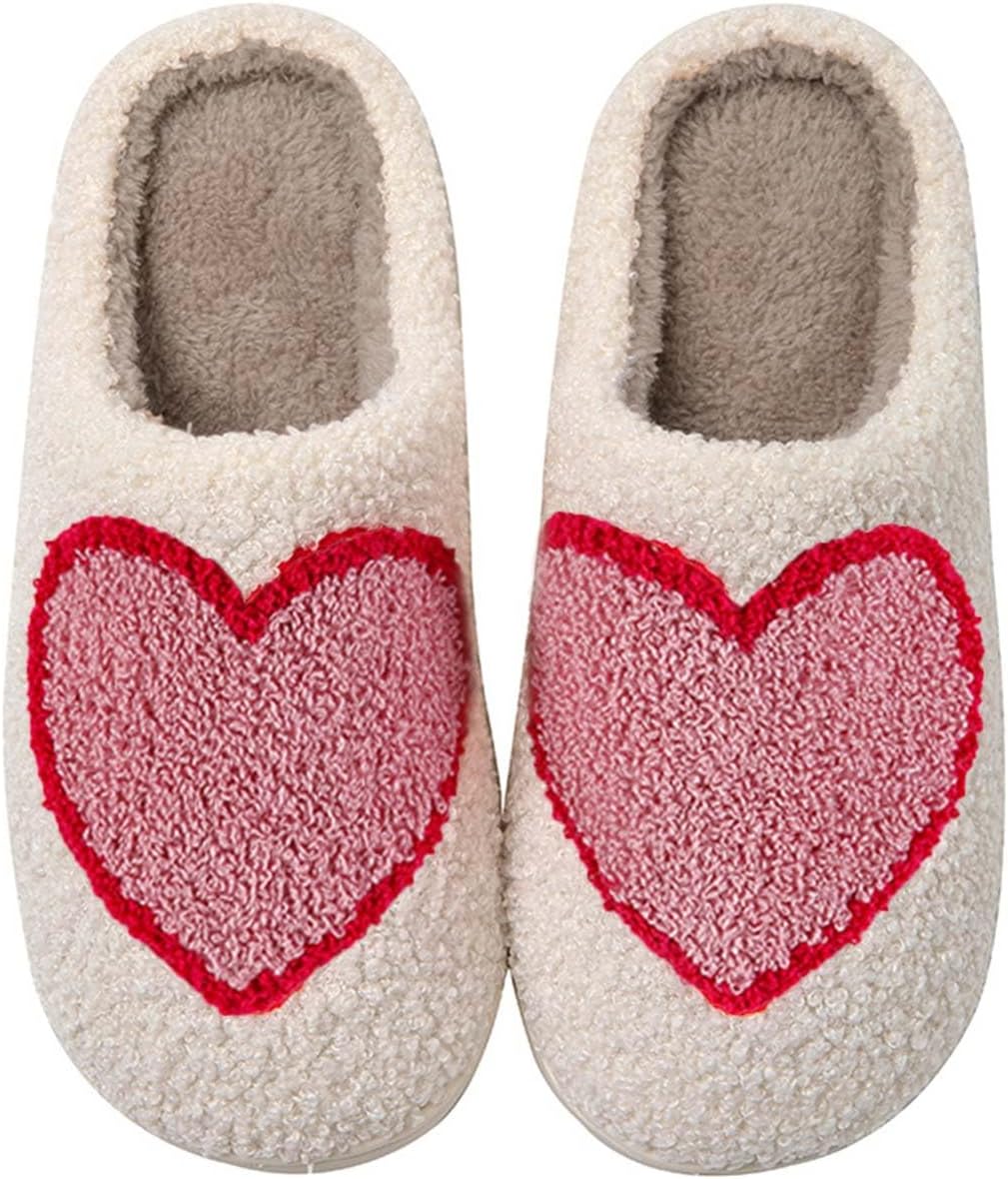 

Тапочки DATAROPE Heart для Святого Валентина для женщин и мужчин, домашние пушистые теплые хлопковые уютные спальневые тапочки, женские модные тапочки, подарки на День Святого Валентина, Valentines Heart Slippers 2