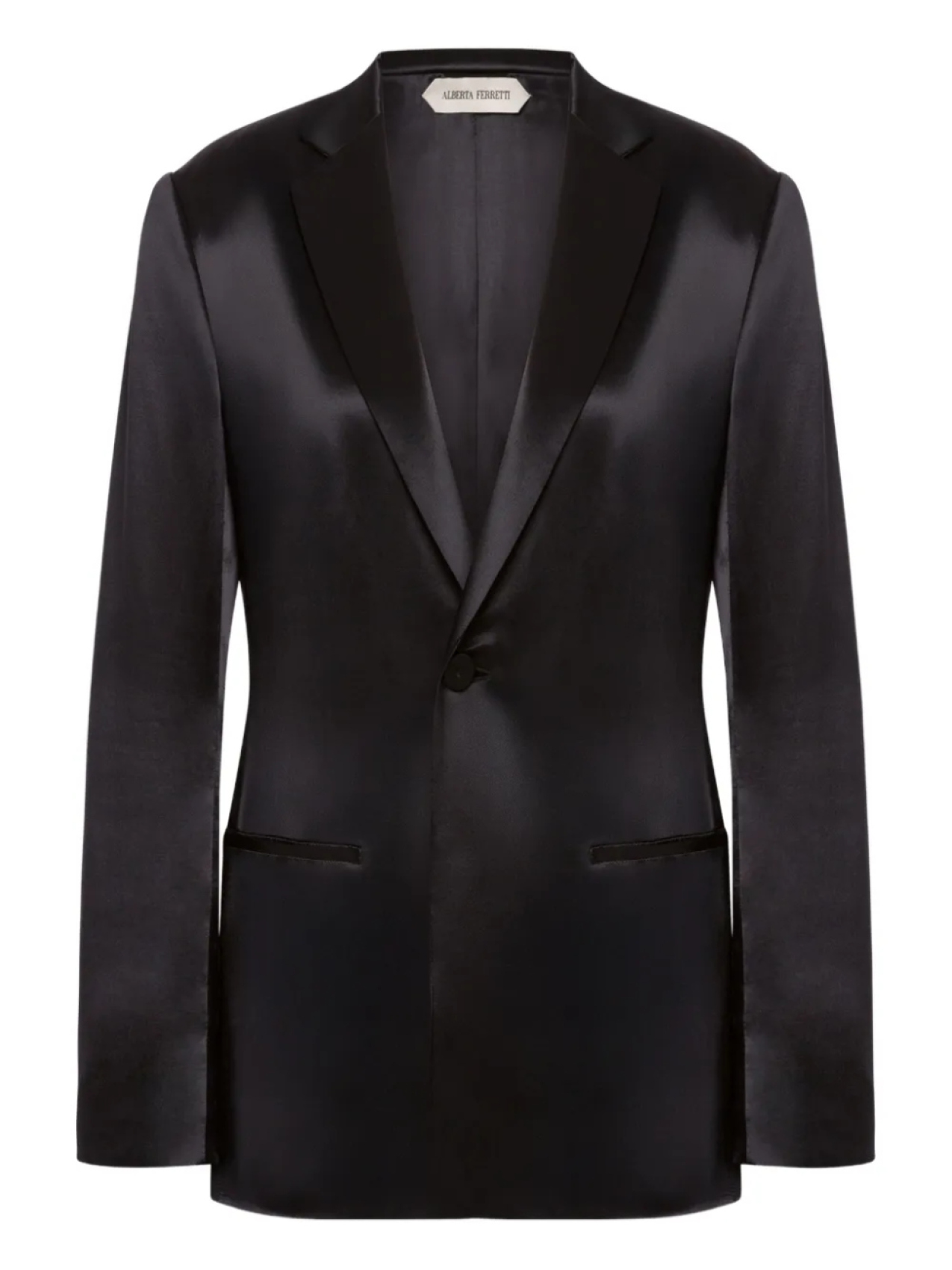 

Alberta Ferretti атласный пиджак, черный