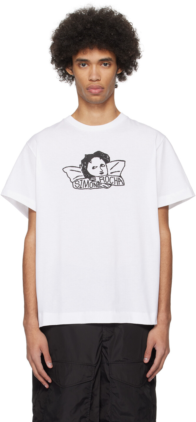 

Детская футболка «Белый ангел» Simone Rocha, цвет White/Black