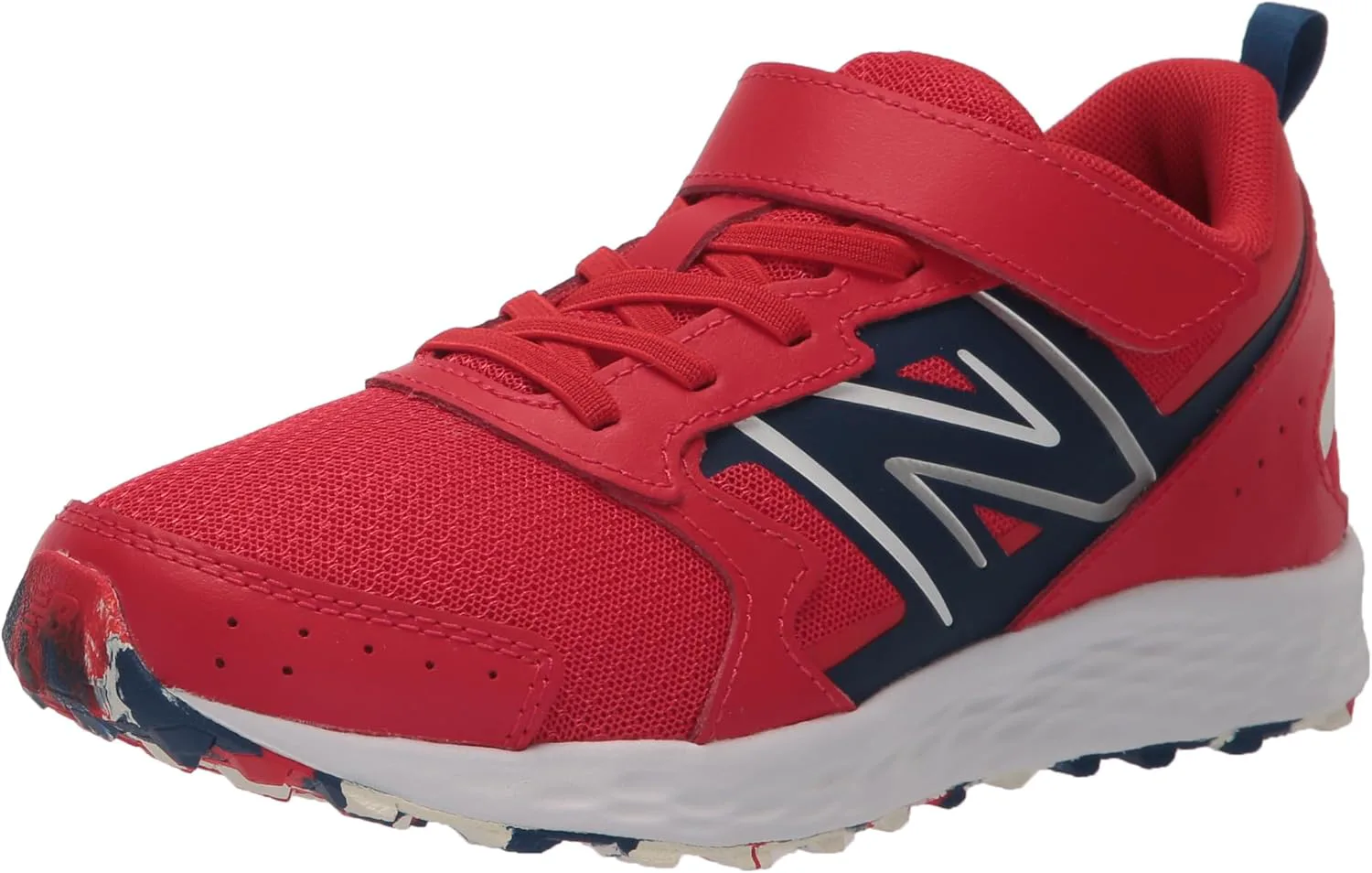 

Кроссовки New Balance детские унисекс Fresh Foam 650 V1 с эластичными шнурками и верхней застежкой, красно-белый