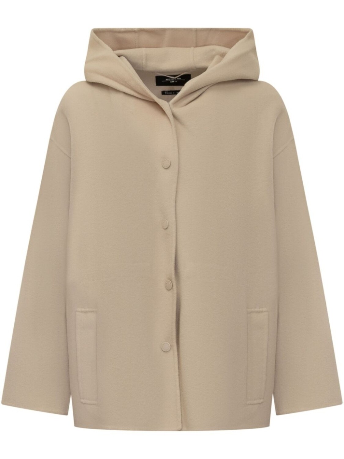 

Шерстяное пальто с капюшоном Weekend Max Mara, нейтральный цвет