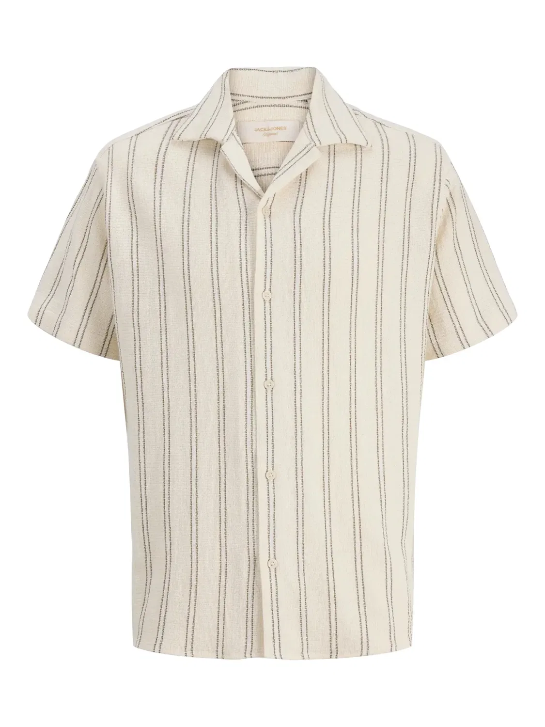 Рубашка с коротким рукавом, полосатая, JACK & JONES Junior, antique white