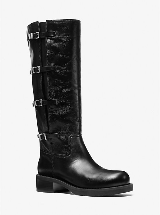 Кожаные ботинки Darrington с эффектом кракле Michael Kors, черный