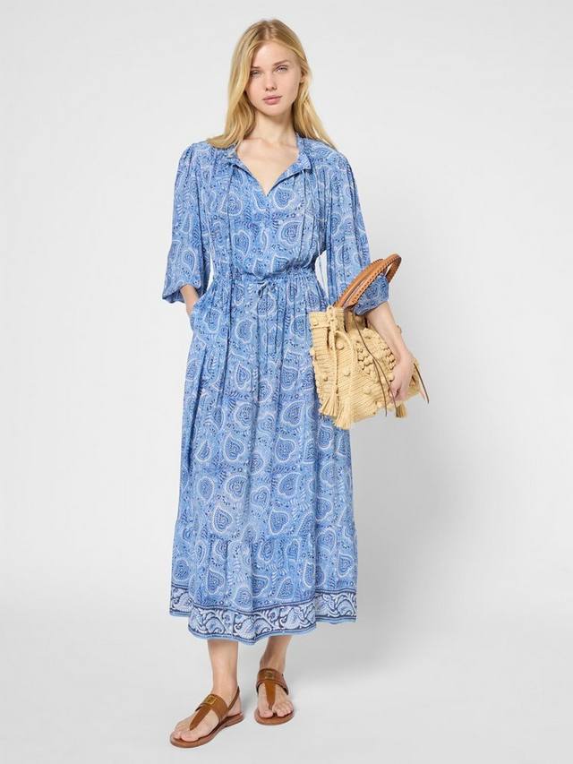 

Платье с галстуком на шее от piana paisley Gerard Darel, синий