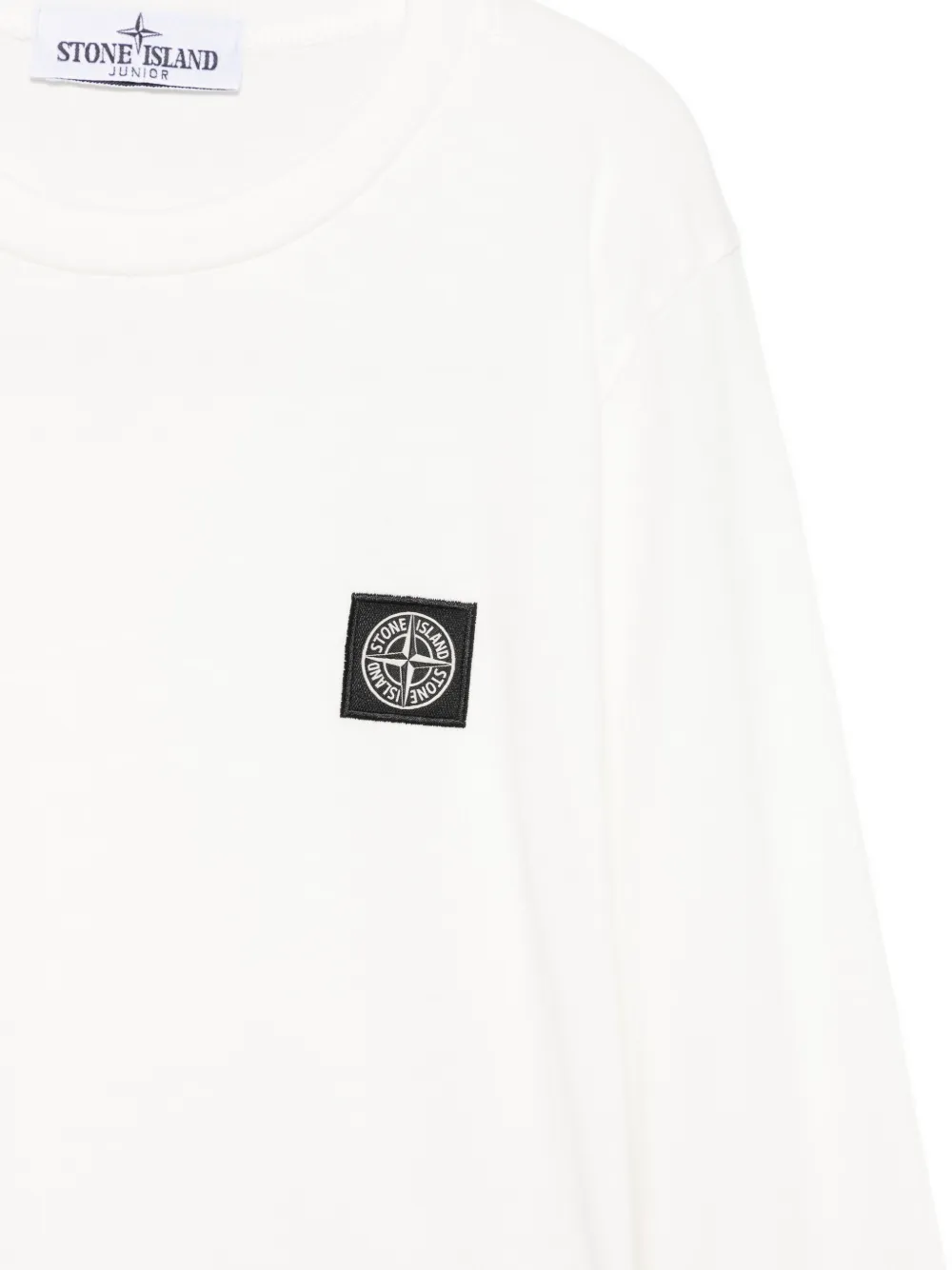 Толстовка с нашивкой-логотипом Stone Island Junior, белый — фото 3