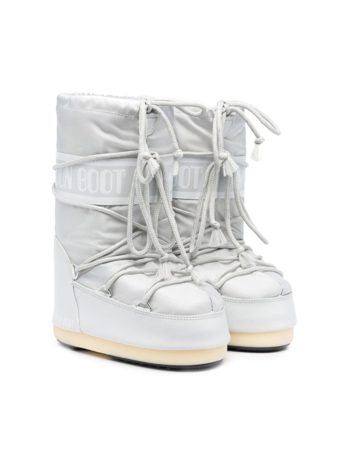 

Дутые сапоги с логотипом Moon Boot Kids, серый