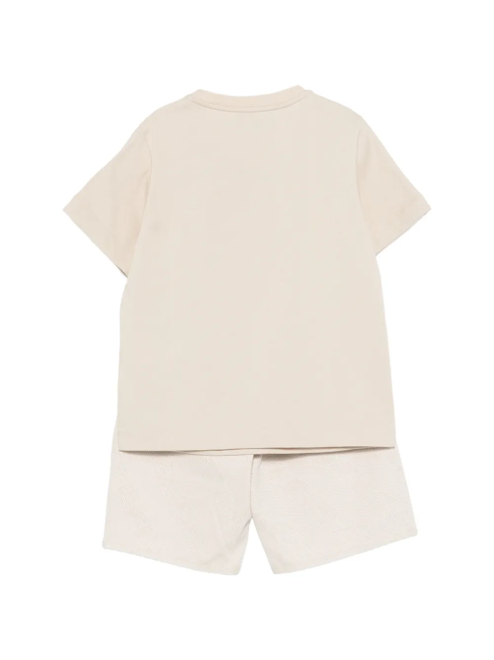 Комплект шорт с логотипом Emporio Armani Kids, бежевый — фото 2