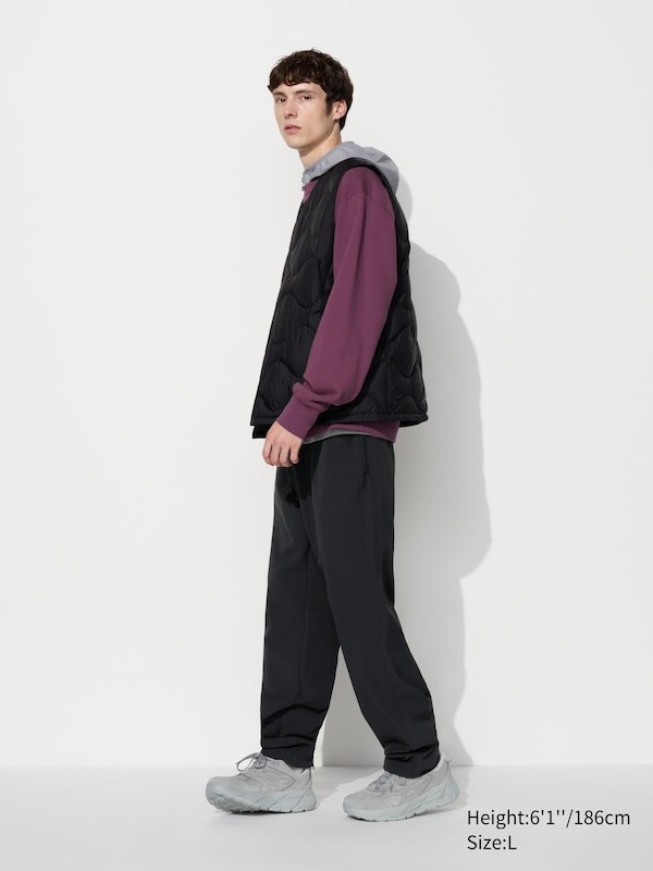 

Легкие брюки heattech эластичные в 2 стороны, длинные Uniqlo, черный