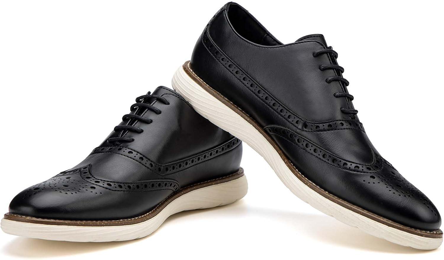 

Мужские оксфорды JITAI, классические туфли с шнуровкой и крыловидной перфорацией, легкие модные мужские туфли, черный