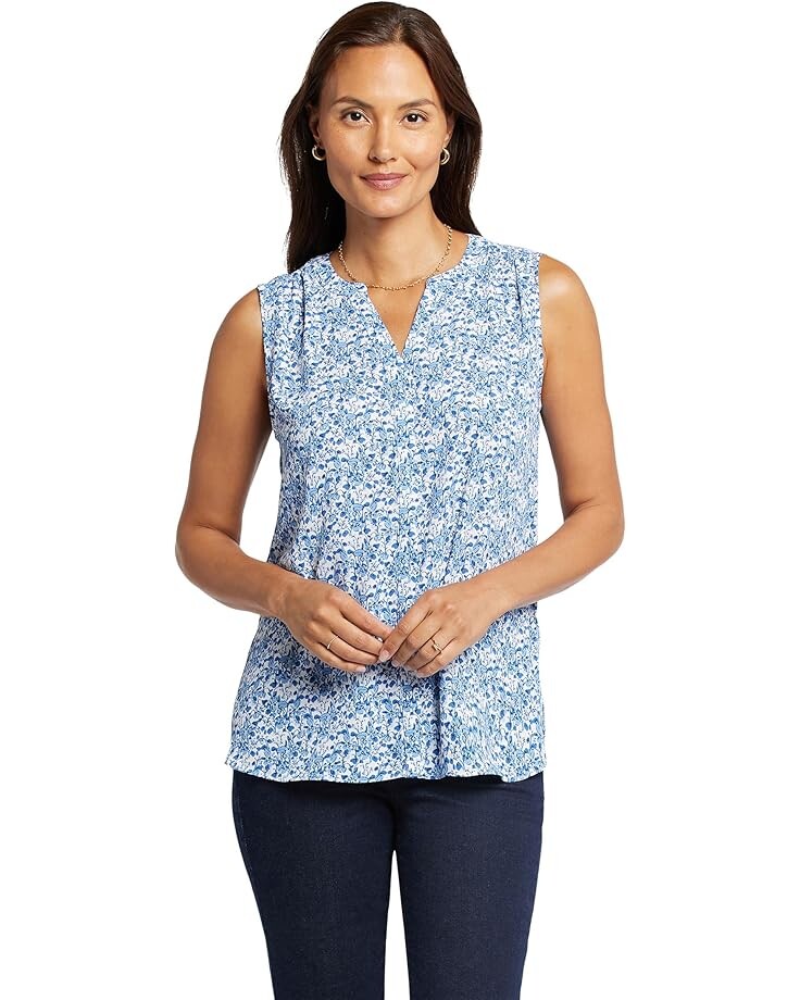 

Рубашка NYDJ Sleeveless Pintuck Blouse, цвет Olenia