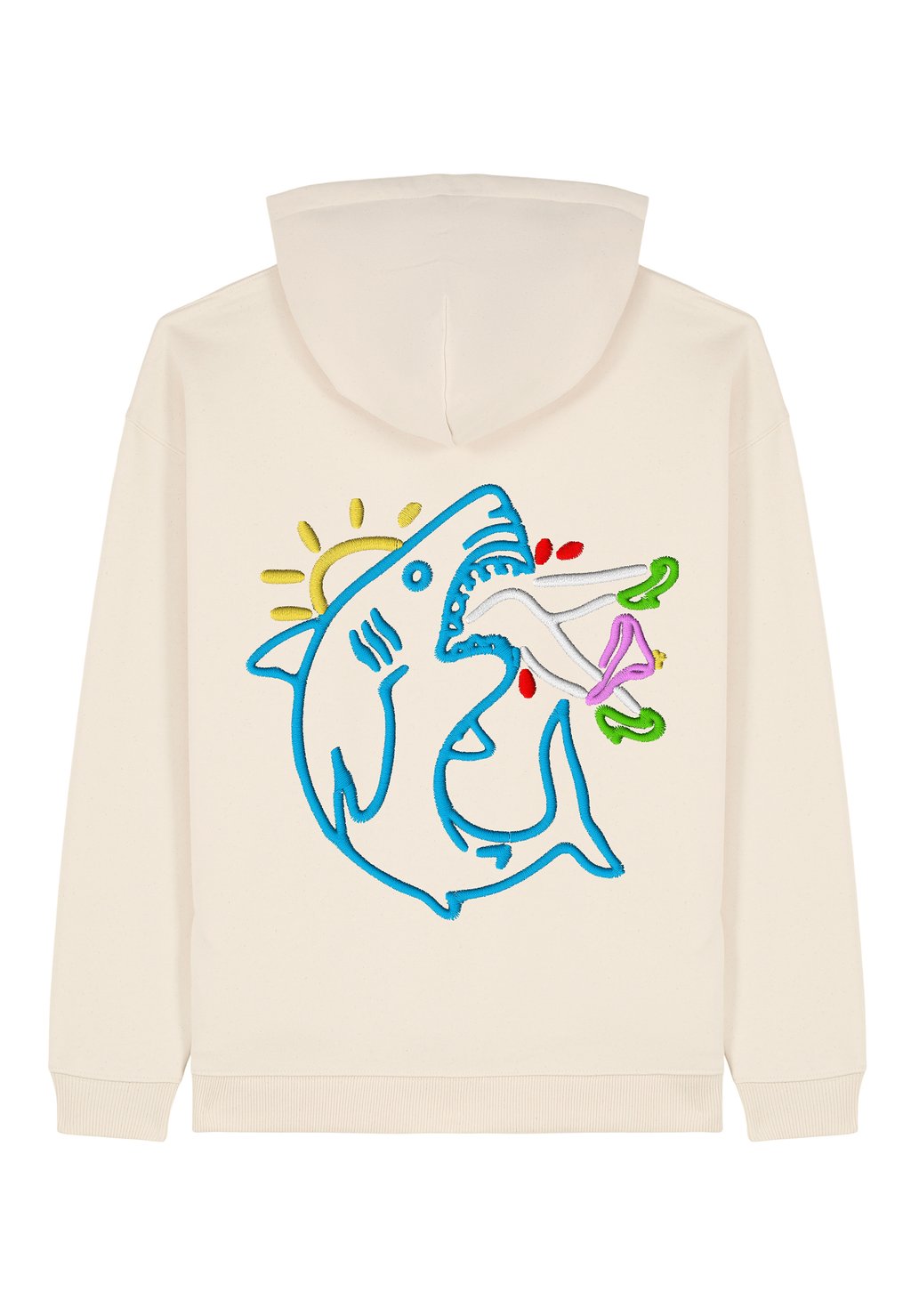 

Толстовка SHARK BACK PRINT UNISEX HEAVYWIEGHT con cappuccio Mira Paris, мультиколор