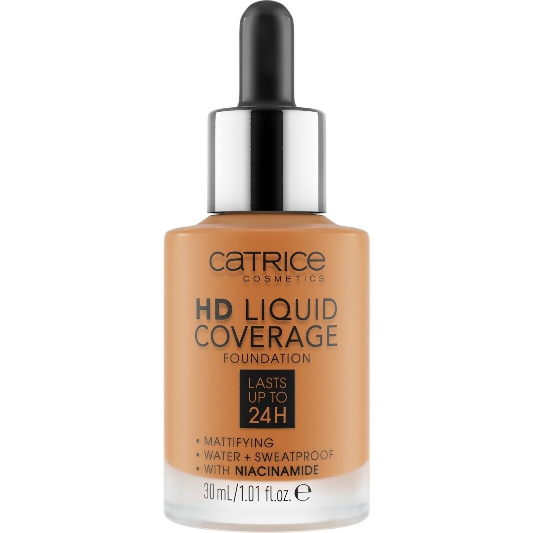 Тональный крем для лица hd liquid coverage Catrice, 082 - warm caramel, объем 30 мл — фото 2