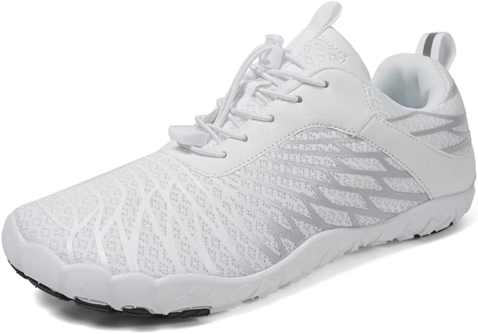 

Трекинговые кроссовки для мужчин и женщин с подкладкой, для прогулок, улицы и спортзала, дышащие, с противоскользящей подошвой Biuhfn, белый/серый