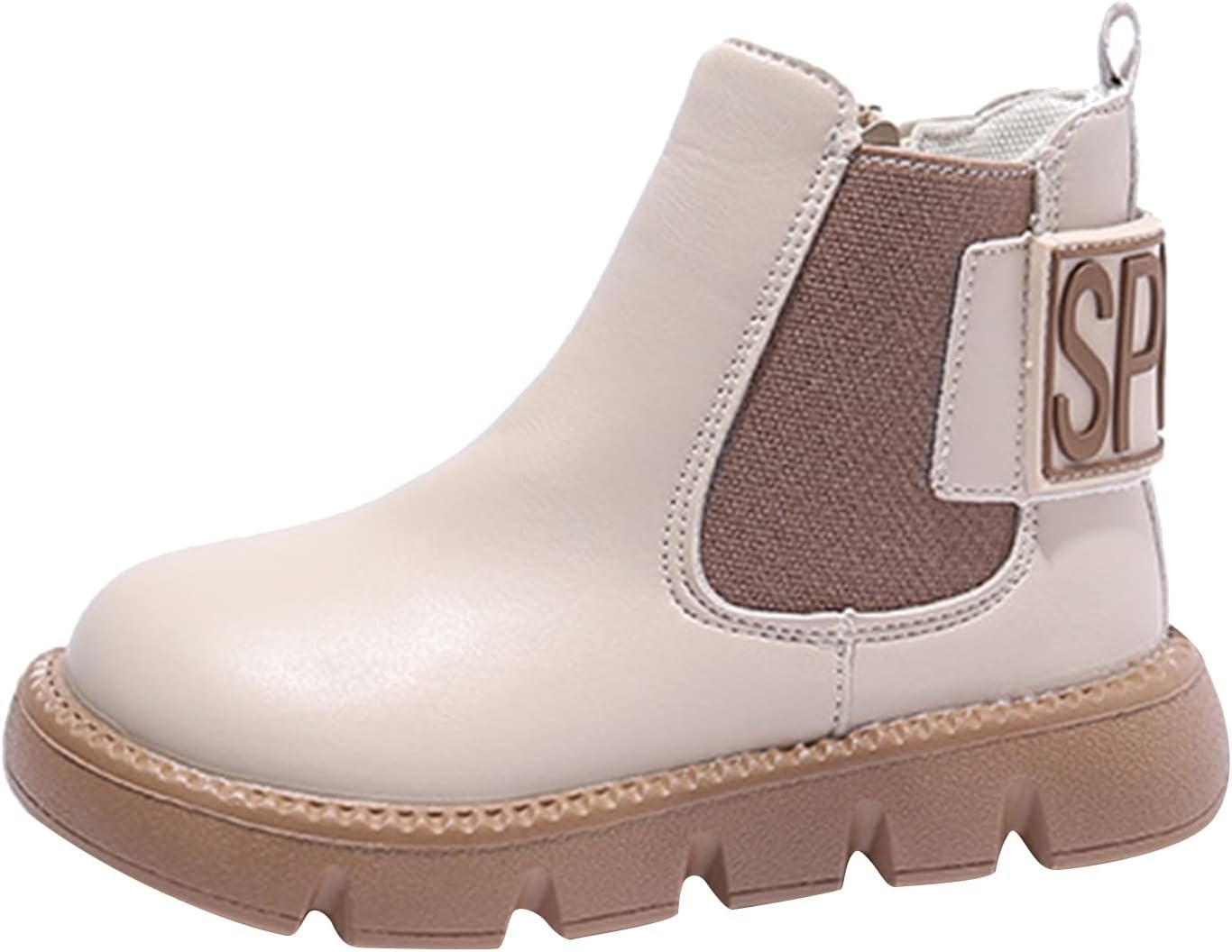 

Generic Детские ботинки для девочек с боковой молнией, непроскользящие, с низким каблуком, модные, дышащие, для улицы (черные, 10-10,5 лет, для больших детей)