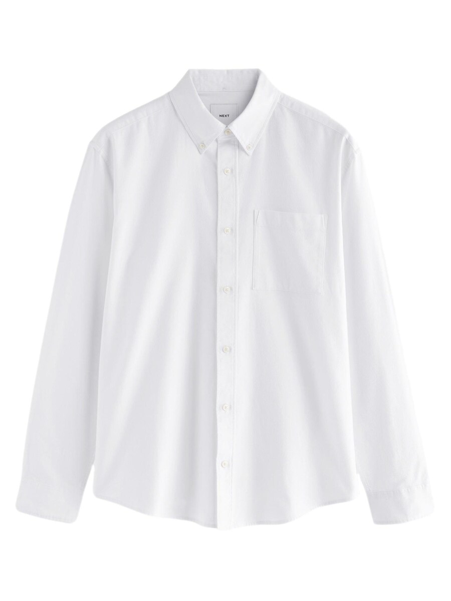 

Рубашка на пуговицах классического кроя Next, белый