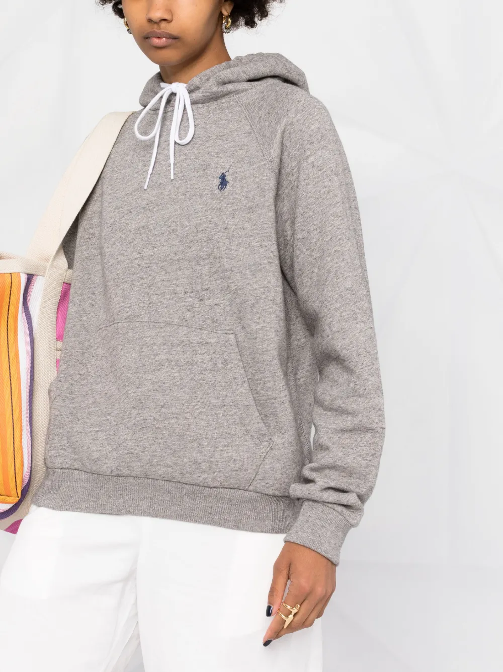 Худи с вышивкой POLO RALPH LAUREN, серый — фото 3