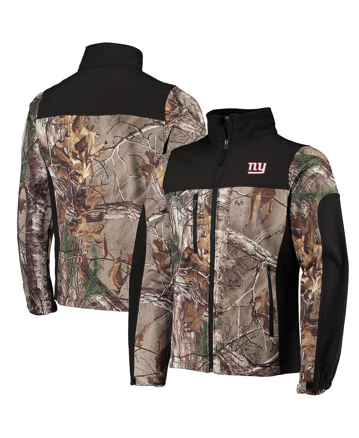 

Мужская куртка из софтшелла с камуфляжным принтом Realtree и черной курткой New York Giants Circle Hunter на молнии во всю длину Dunbrooke