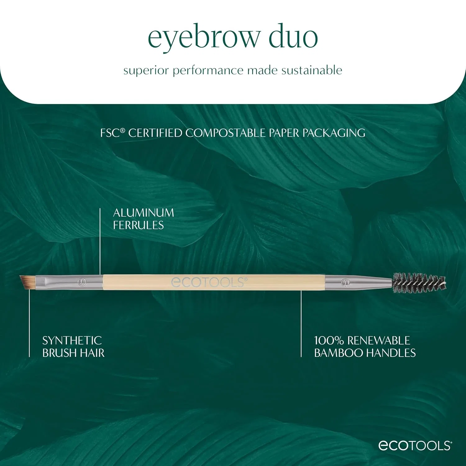 Двусторонняя кисть для бровей EcoTools Eyebrow Duo Ecotools — фото 4