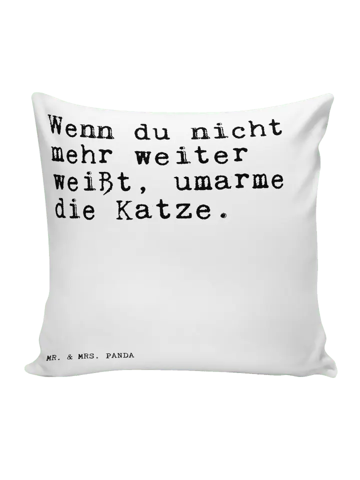 

Подушка Mr & Mrs Panda 40x40 Wenn du nicht mehr, белый