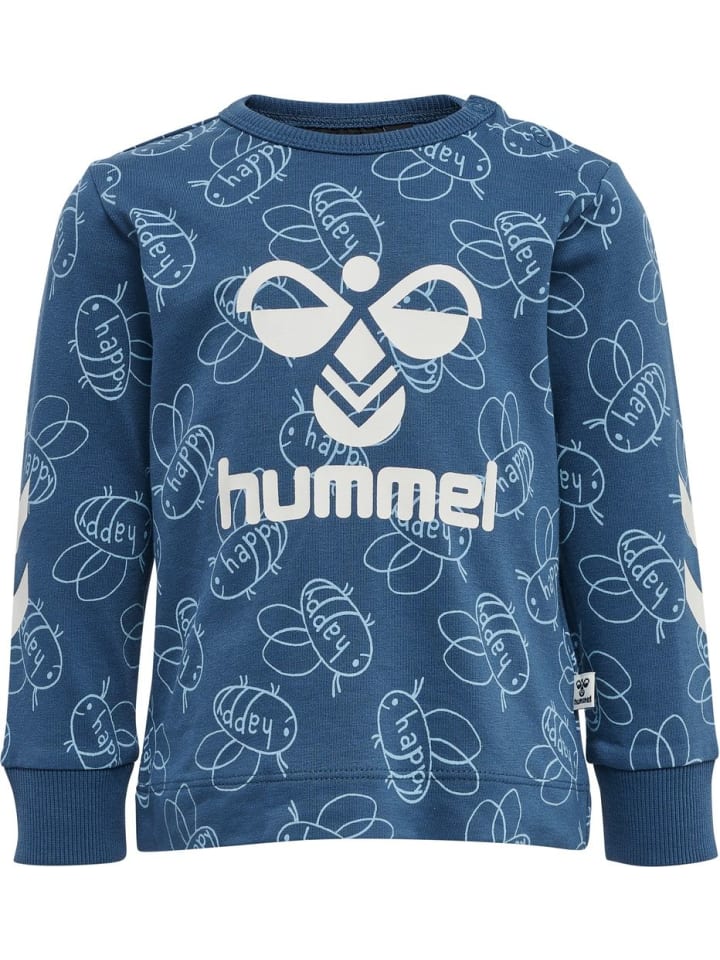

Детская футболка с длинным рукавом "Collin T-Shirt Longsleeve" синего цвета Hummel