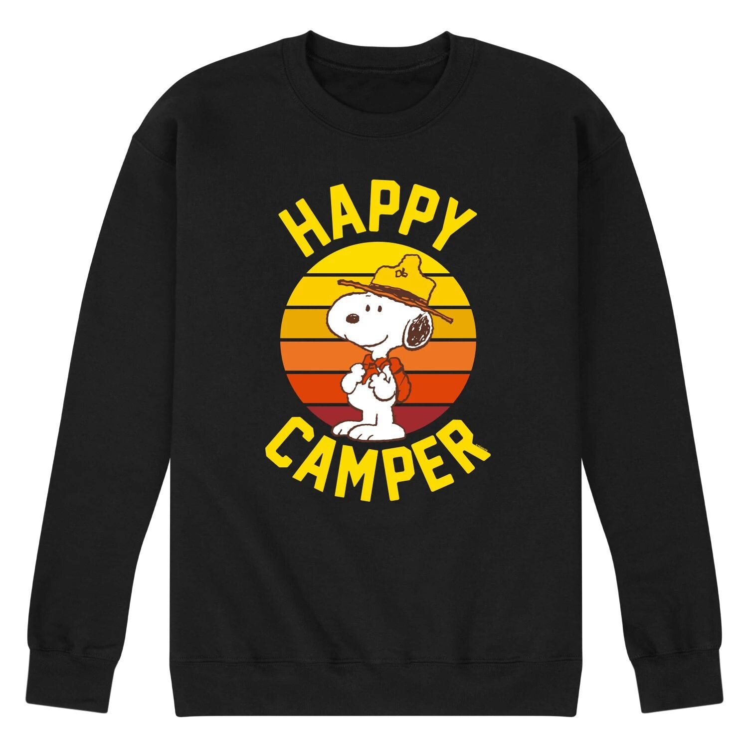 

Мужской свитшот с рисунком Peanuts Snoopy Happy Camper Licensed Character