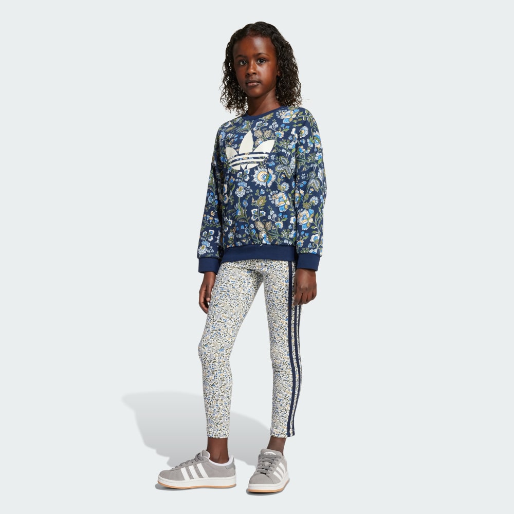 

Комплект Adidas Originals X Liberty London Crew Leggings Set Kids, цвет Night Indigo/Multicolor