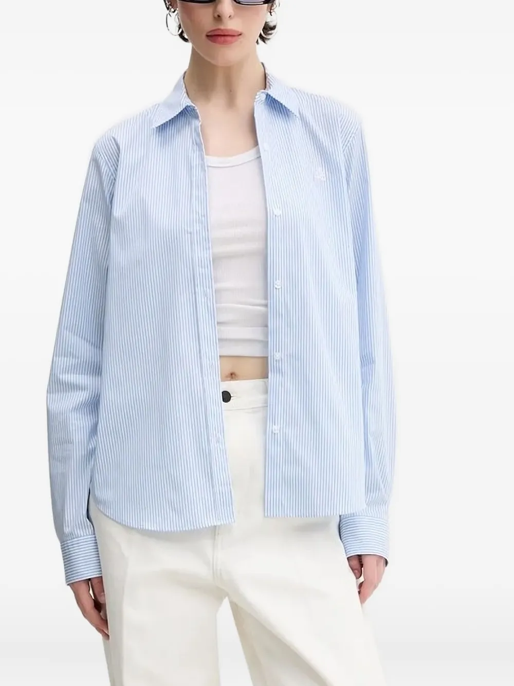 

Полосатая рубашка с длинными рукавами Hugo, синий