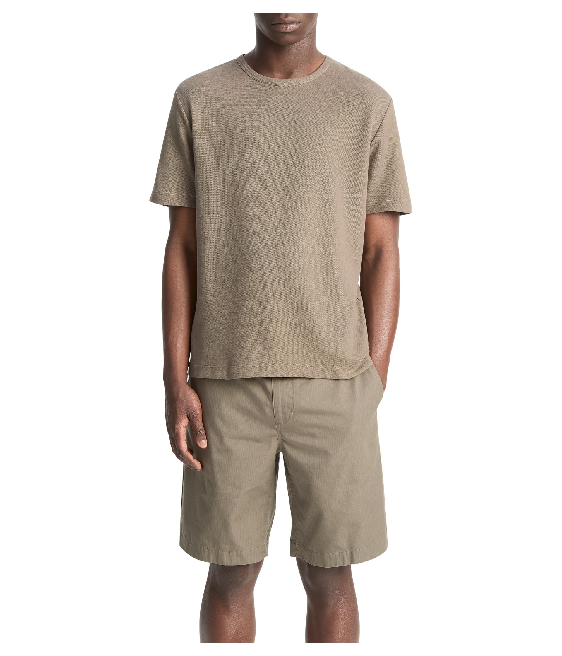 

Футболка Vince Pima Pique Short Sleeve Crew, цвет Dome