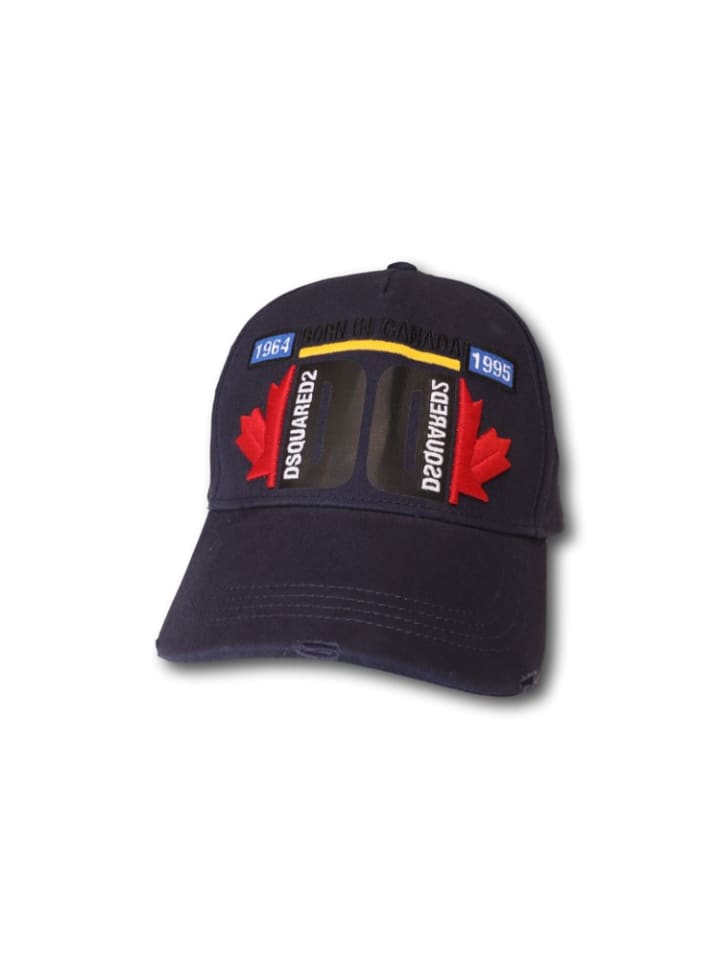 

Dsquared2 Бейсболка с вышивкой "Рожденный в Канаде", синяя, унисекс