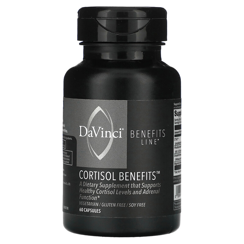 

DaVinci Laboratories, Benefits Line, преимущества кортизола, 60 капсул