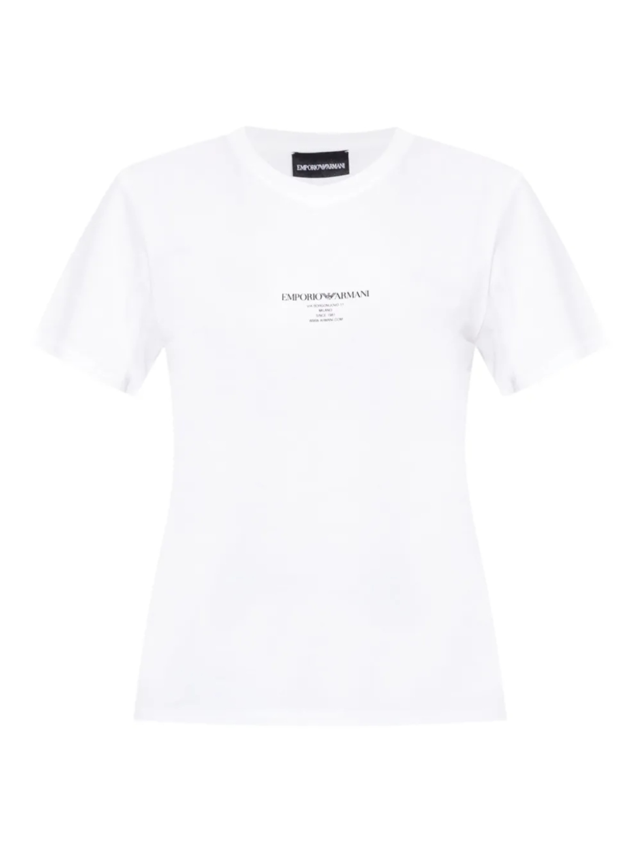

Футболка из хлопка с логотипом Emporio Armani, белый