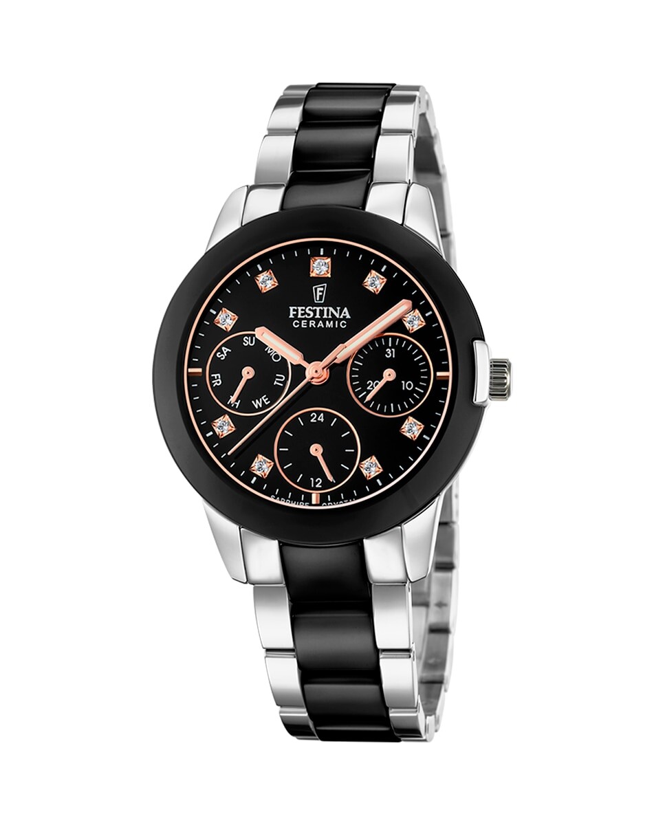 

F20497/3 Женские керамические часы из черной стали Festina, черный
