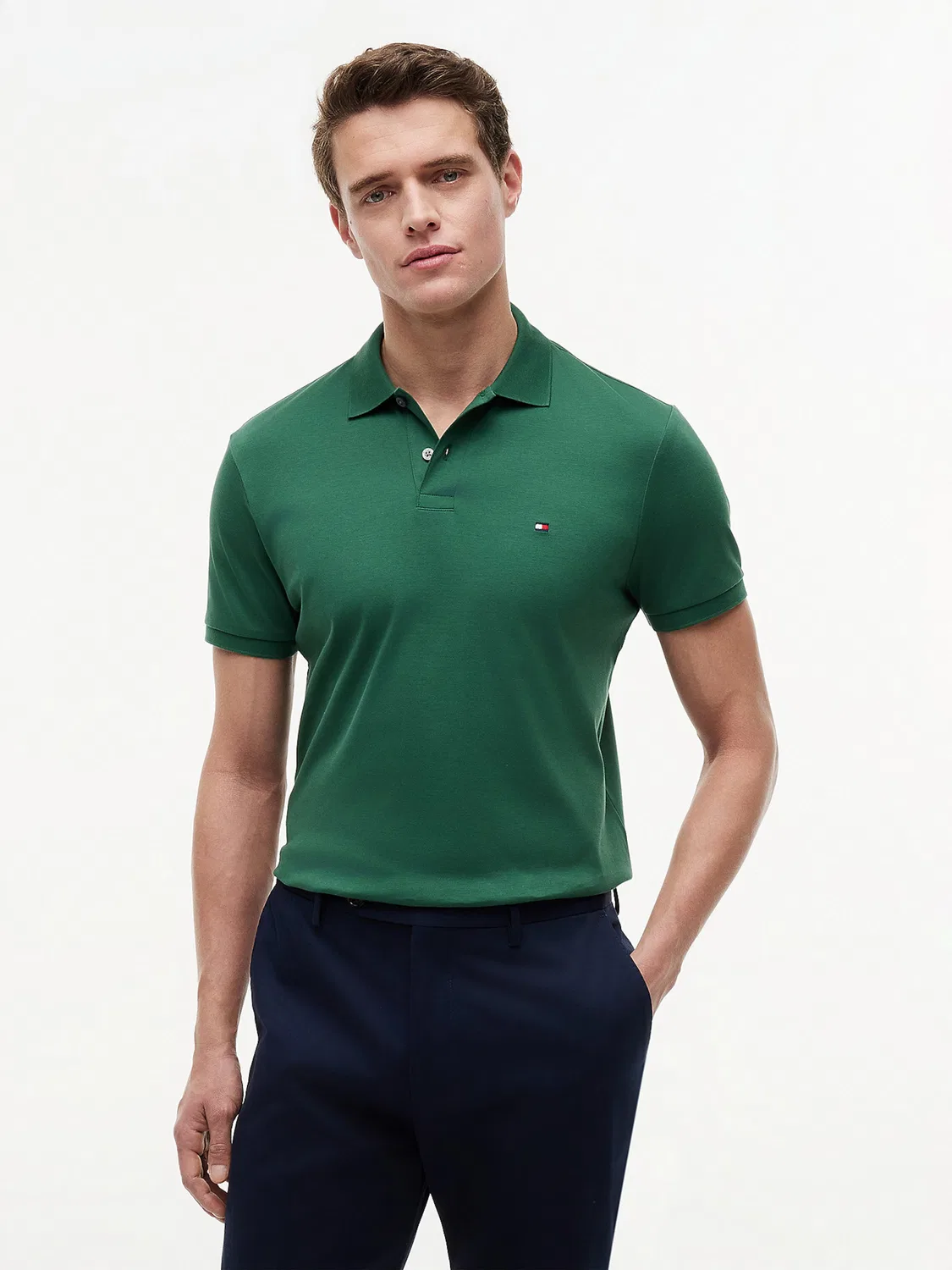 Рубашка Tommy Hilfiger темно-зеленого цвета — фото 2