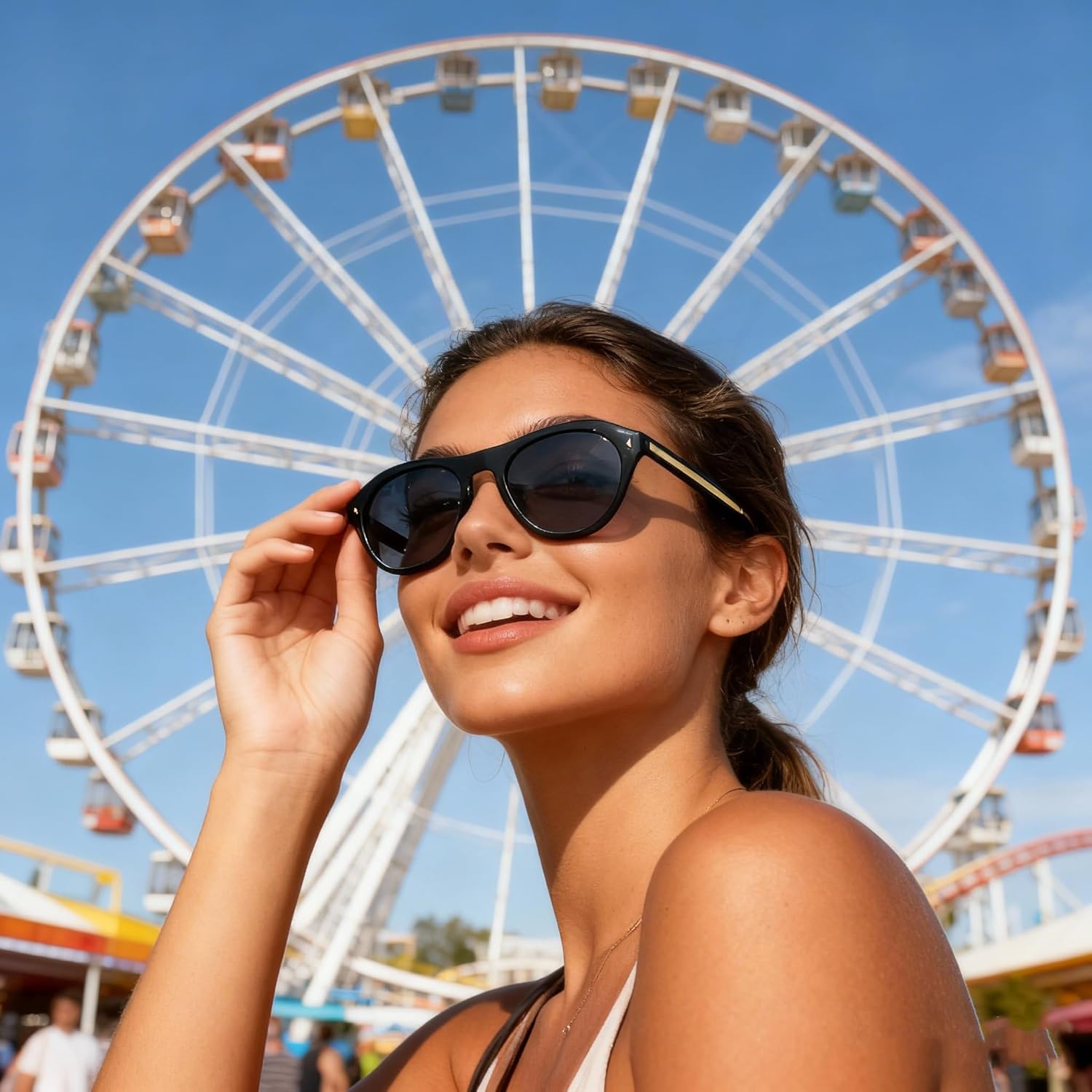 

Солнцезащитные очки Bullabulling в стиле ретро, ​​маленькие овальные, для женщин и мужчин, модные узкие круглые, «кошачий глаз», с плоской верхней частью, защита от ультрафиолета UV400, Black