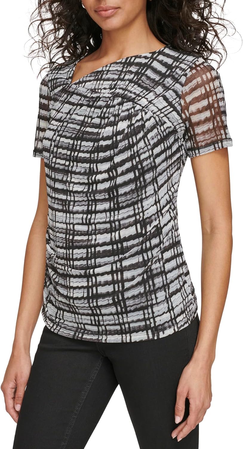 

Женская трикотажная блузка без рукавов Calvin Klein больших размеров, Blck Multi