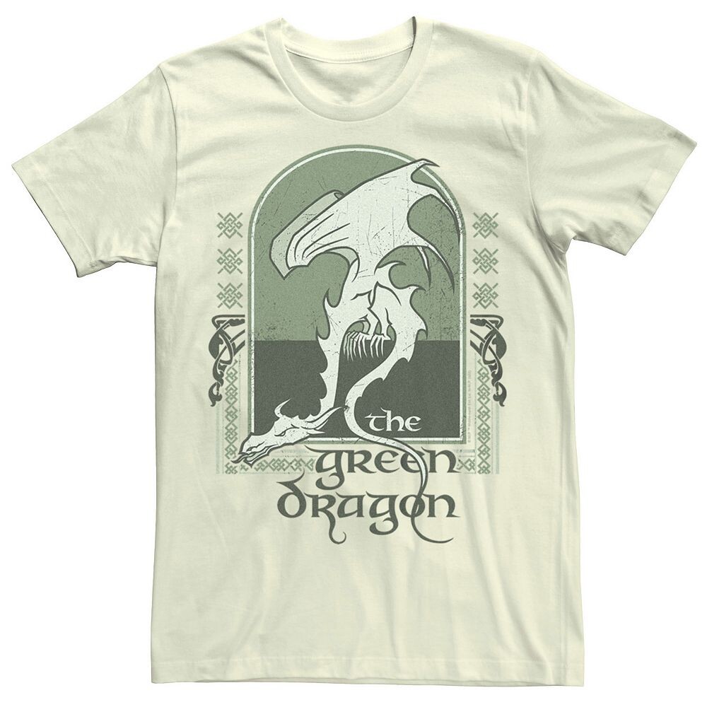 

Мужская футболка с графическим логотипом Green Dragon Tavern «Властелин колец» Licensed Character, цвет Natural