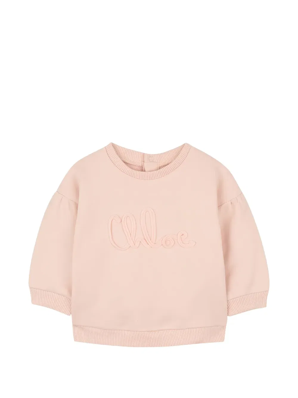 Свитшот с вышитым логотипом Chloé Kids, розовый