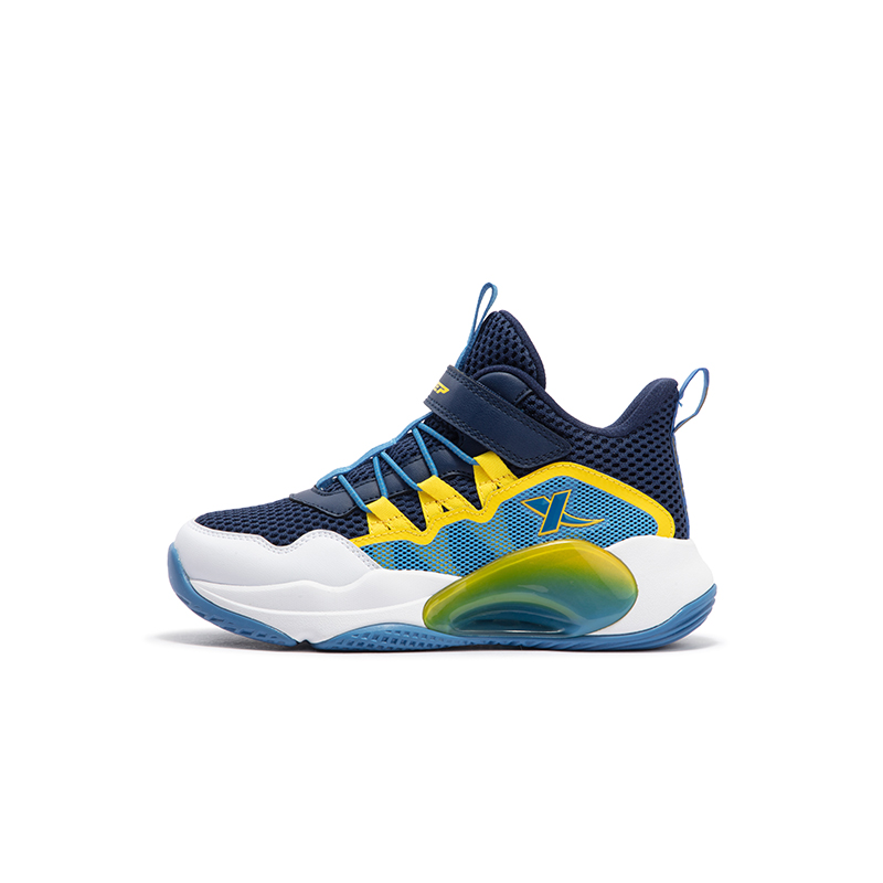 

XTEP Детские баскетбольные кроссовки с амортизацией, износостойкие, сине-желтые, для дошкольников