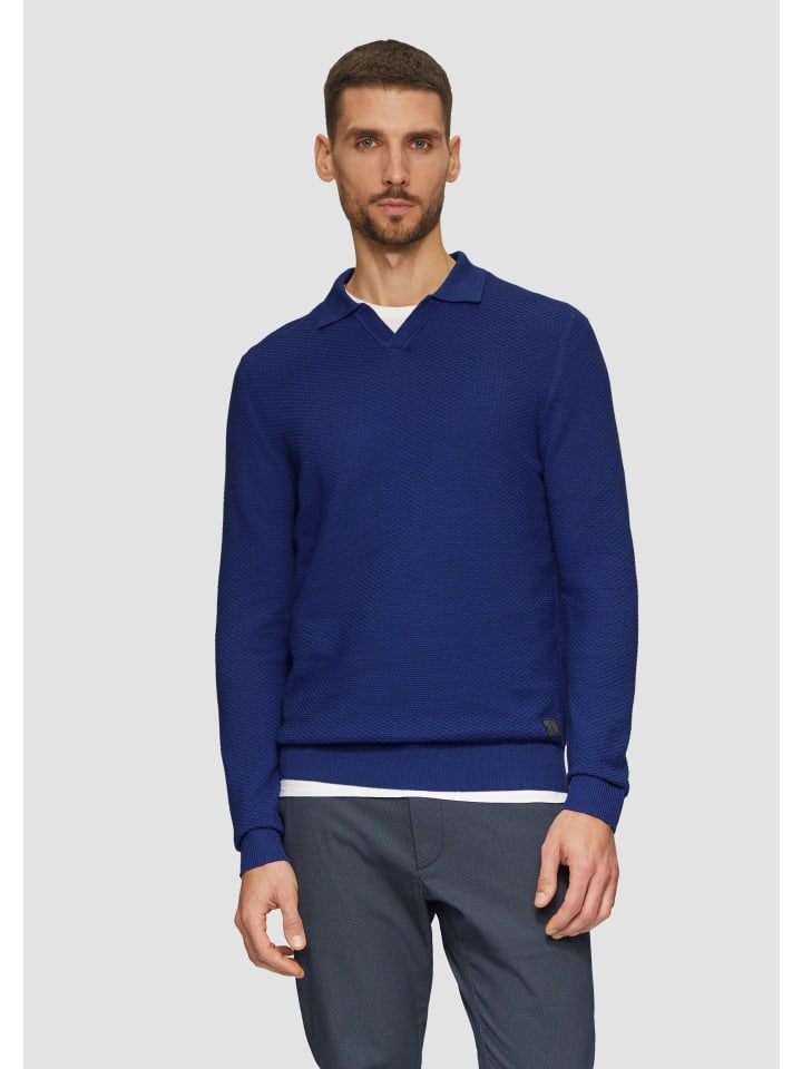 

Пуловер s.Oliver Strickpullover langarm, синий