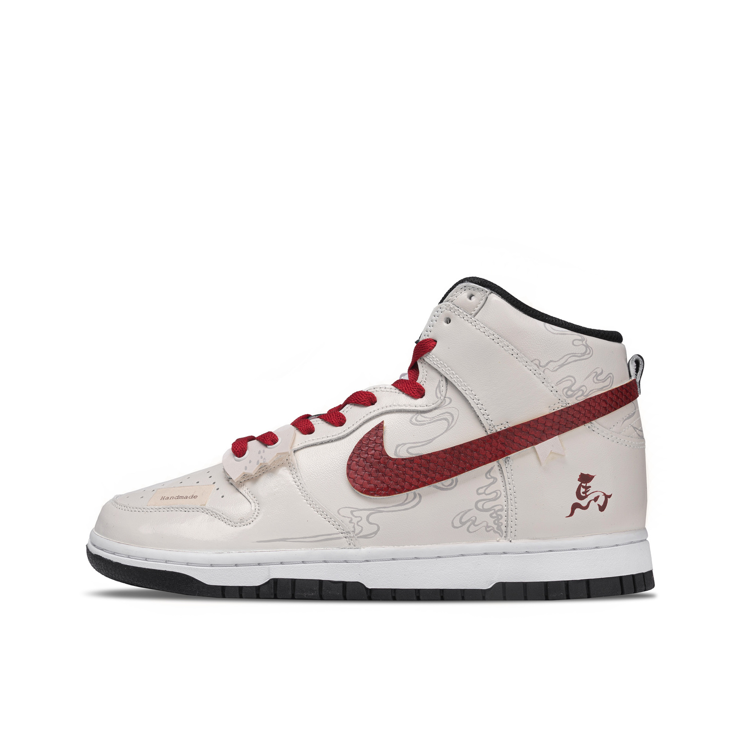 Nike Dunk Ma Yu Yun Jin покрытие высоты увеличивающие высокие топ скейтборд обувь унисекс beige white red — фото 3