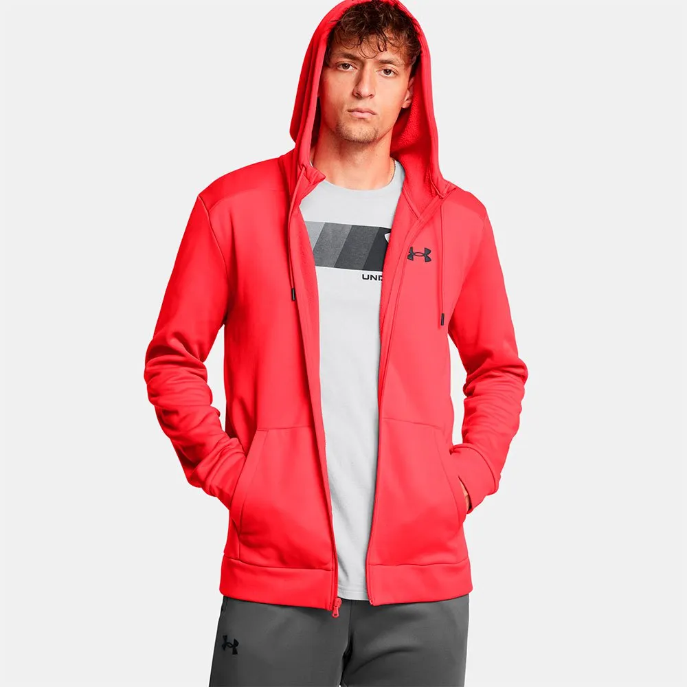 

Толстовка Under Armour Fleece full zip, красный