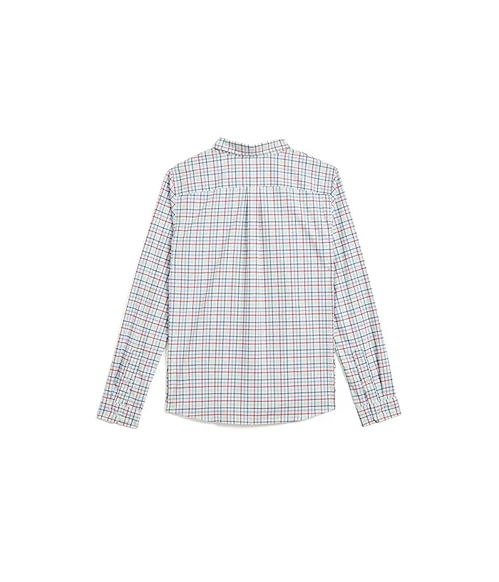 Рубашка Featherweight Shirt Bomb Pop Tattersall Vineyard Vines Kids, White Cap — фото 2