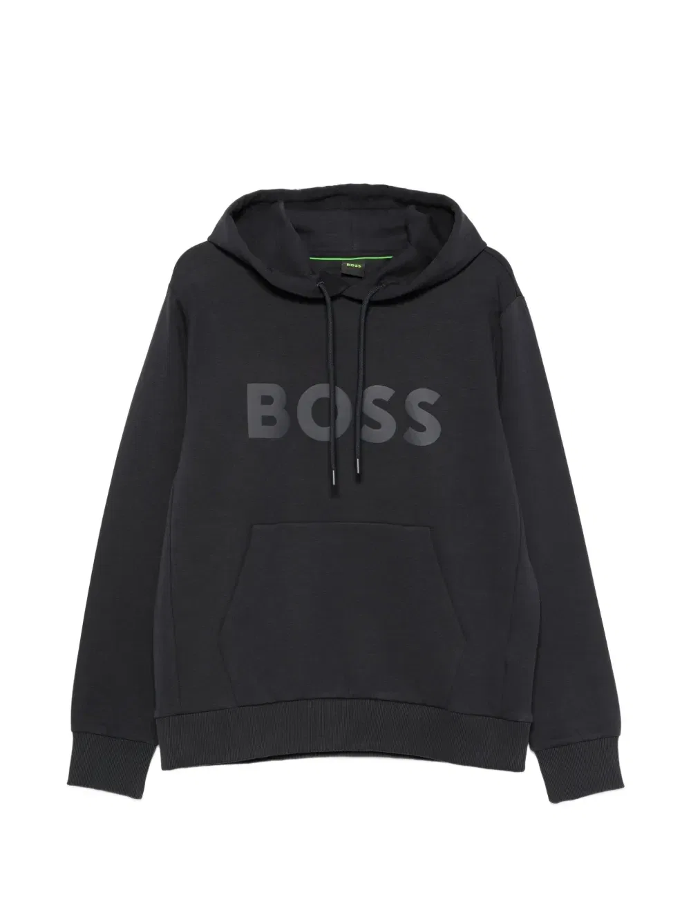 Худи на шнурках с логотипом BOSS, синий
