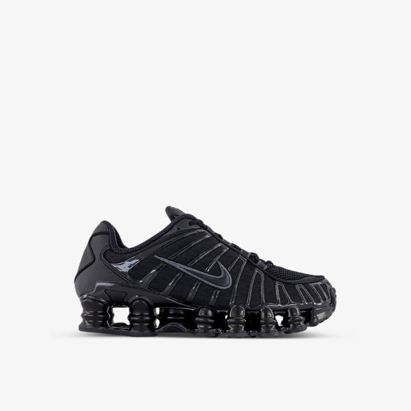 Низкие кроссовки Shox tl из кожи, сетки и ракушки Nike, черный